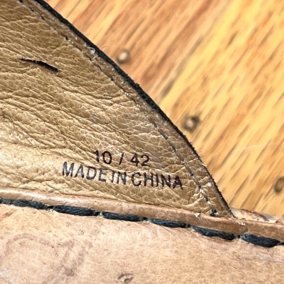 Børn Womens Slides Black Leather Wedges Boho Sz.10 - Picture 3 of 7